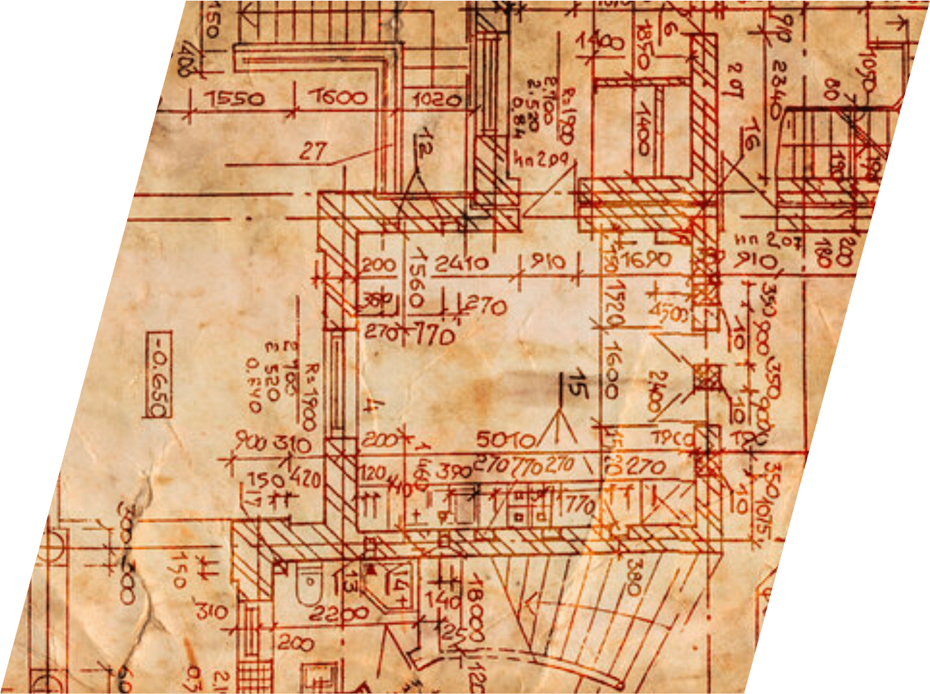 old red blueprint